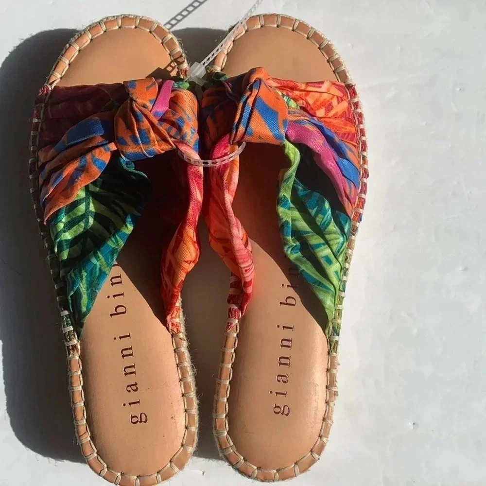 Gianni Bini Knot Espadrilles Wedge Women’s Sandals Sz 5.5 New - Picture 9 of 11